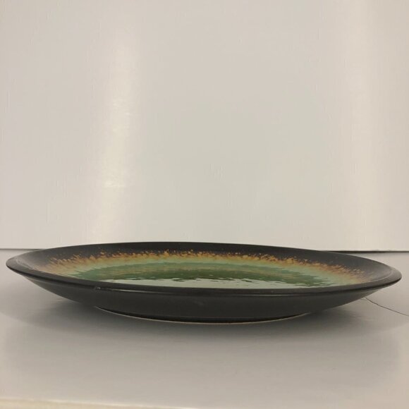 2 x Over and Back Metropolitan Stoneware Crackle Blue Green Brown Plates - Picture 6 of 16
